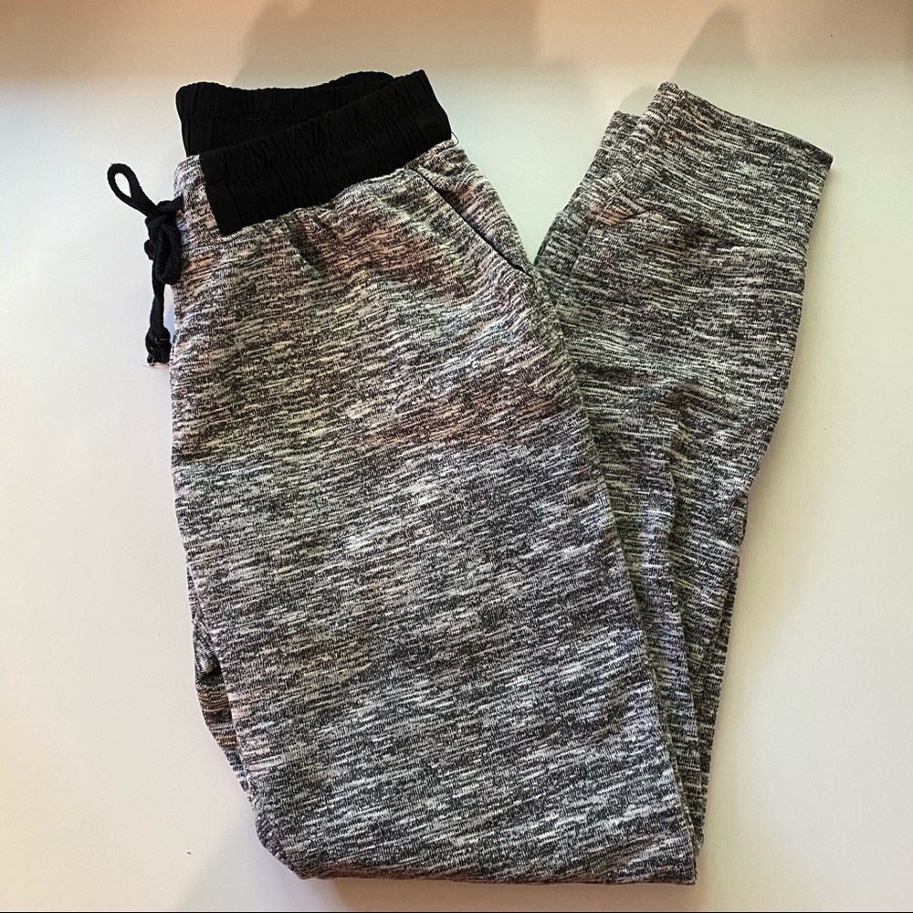 Grey and Black Jogger Sweatpants